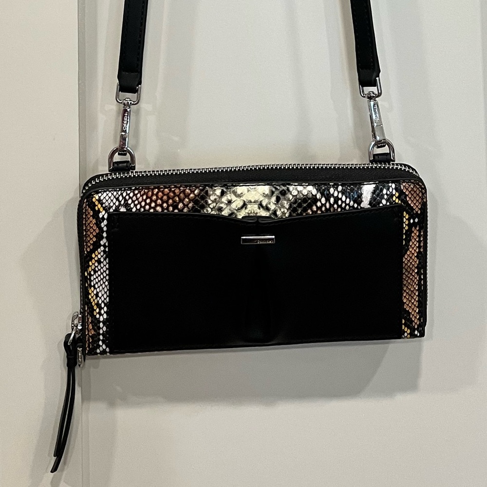 Calvin Klein NWOT Nickel Crossbody Wallet String Handbag Multipurpose Bag